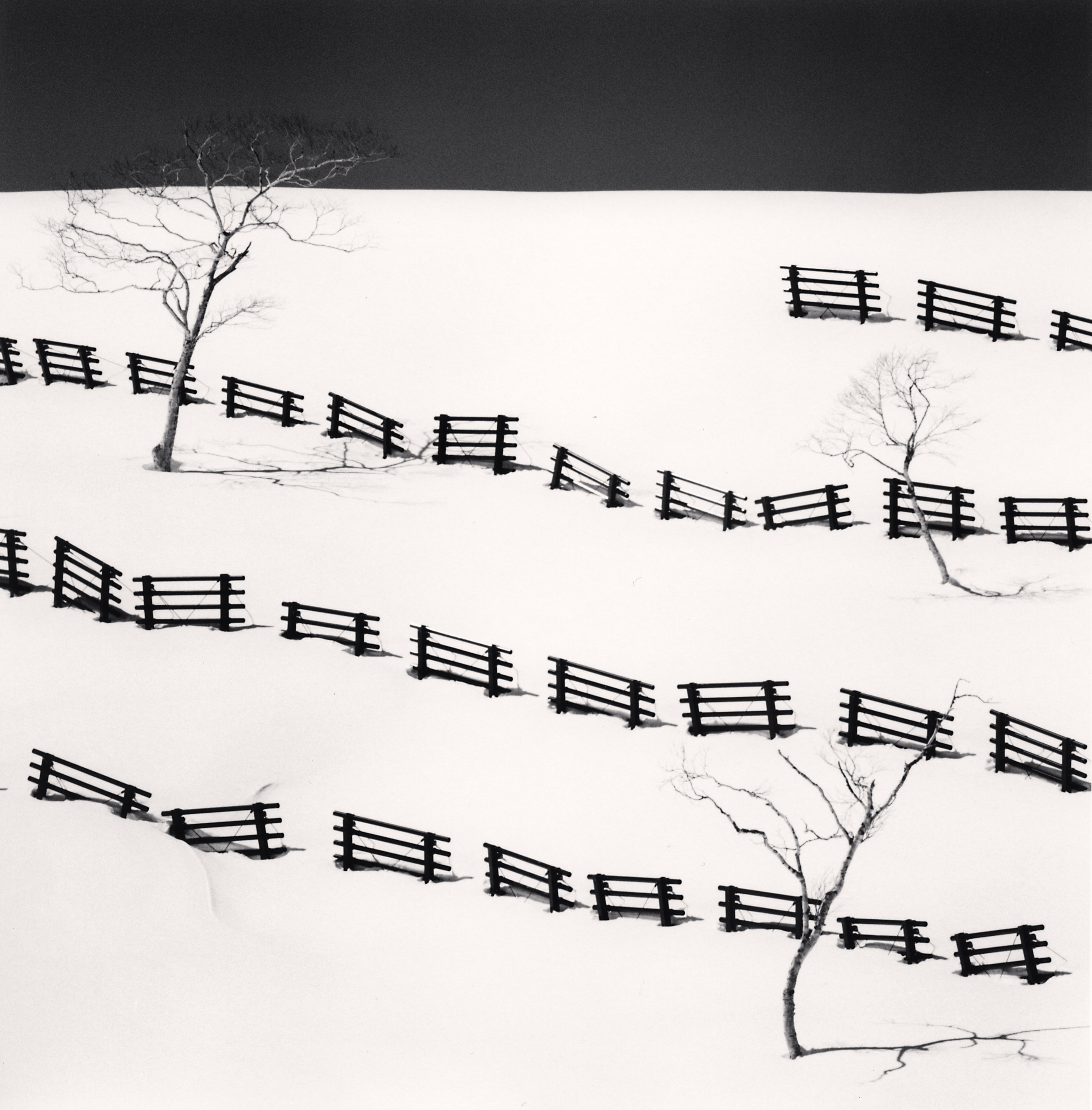 Thirty One Snow Fences, Bihoro, Hokkaido, Japan.