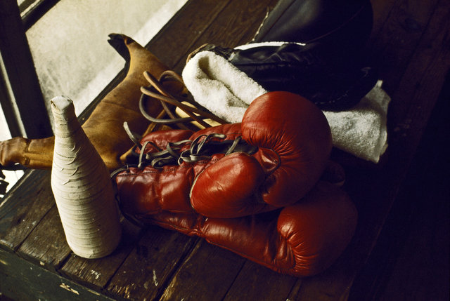 Boxing gear in Chris Dundee's fifth street gym
