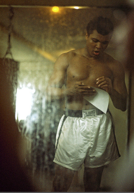 Muhammad Ali during training in Chris Dundee’s gym