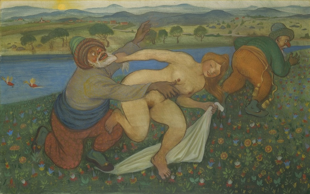 Ivar Arosenius — Susanna and the Elders (Susanna och gubbarna), 1907