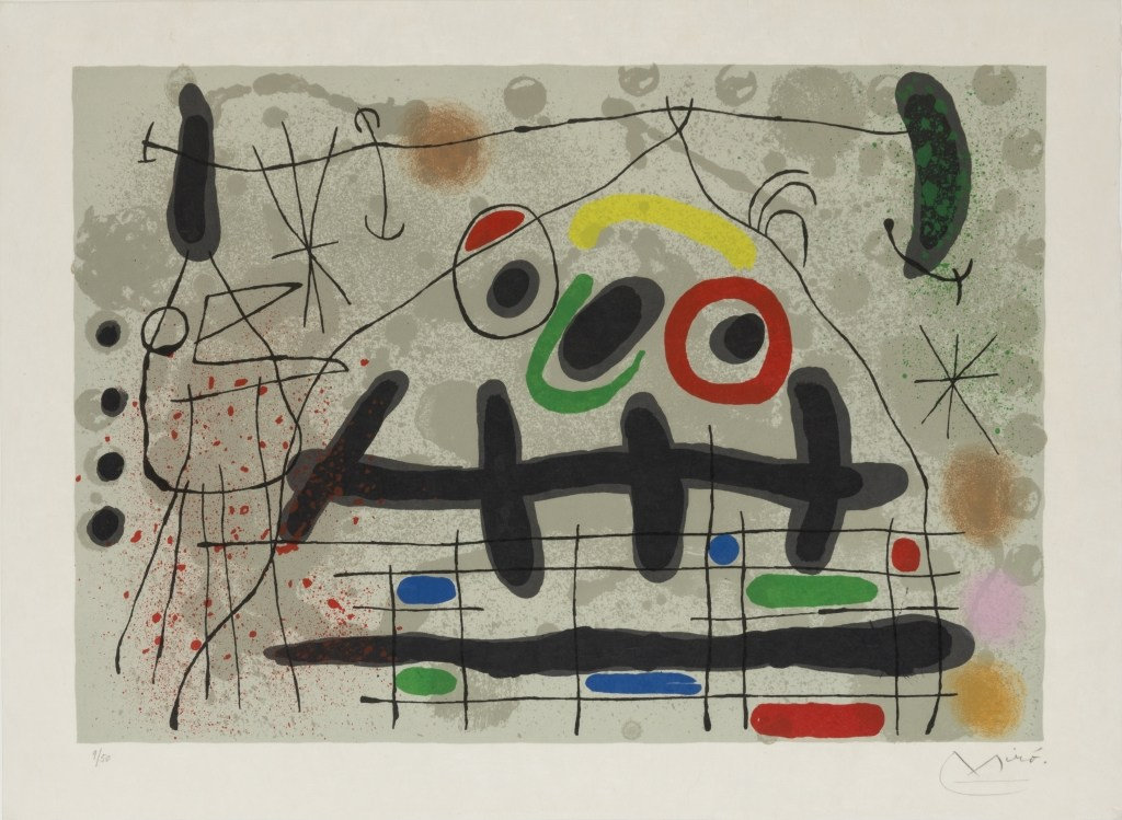 Joan Miró — Le Lézard aux plumes d'or, 1st version, plate XVII, 1967