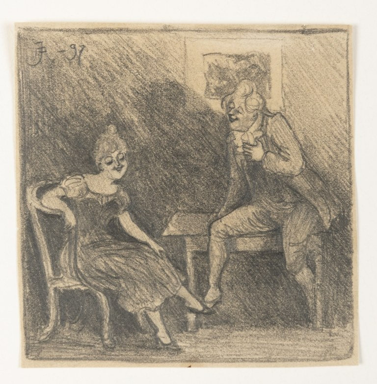 Ivar Arosenius — Ester Sahlin and Gunnar Bohman, 1897 (?)