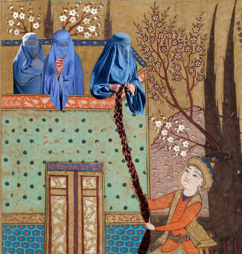 Rudaba Makes a Ladder of Her Tresses for Zal — view 2