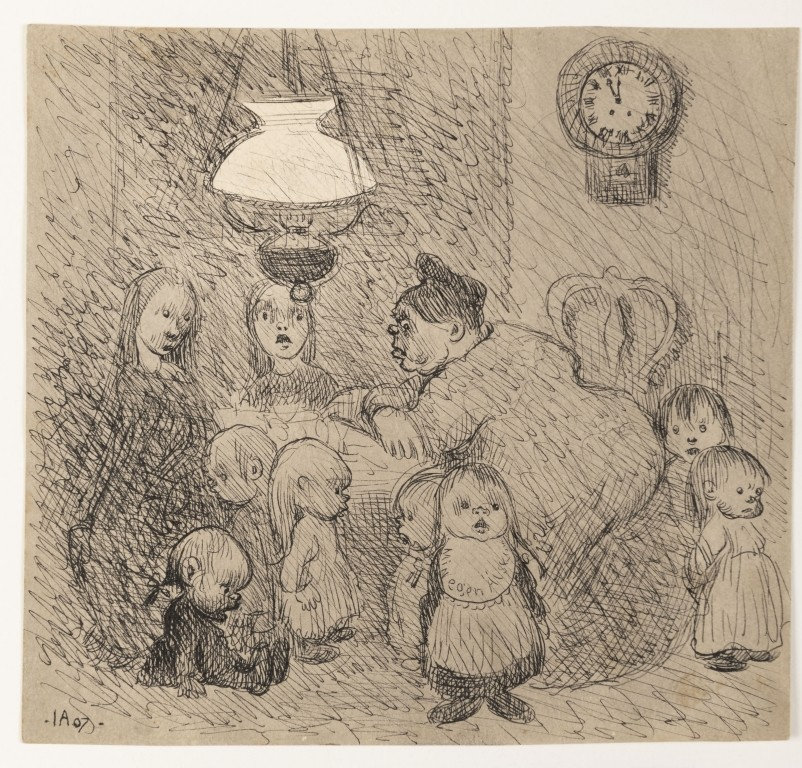 Ivar Arosenius — The smallest woman (Det minsta fruntimret), 1907