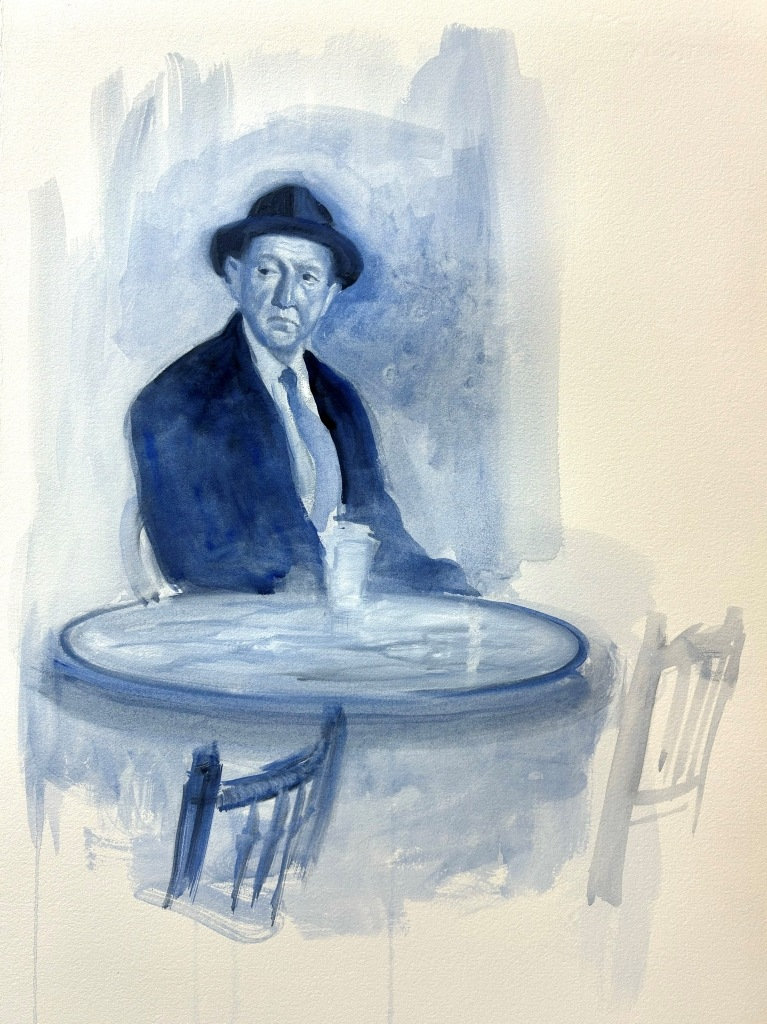 Portrait of a Man at a Café in Notting Hill — Alexander Klingspor