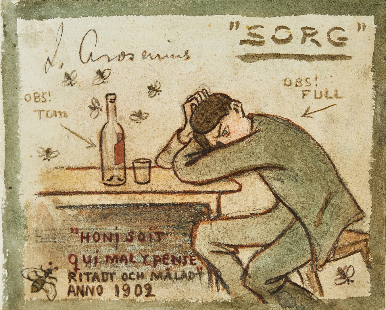 Ivar Arosenius — Sorrow (Sorg), 1902