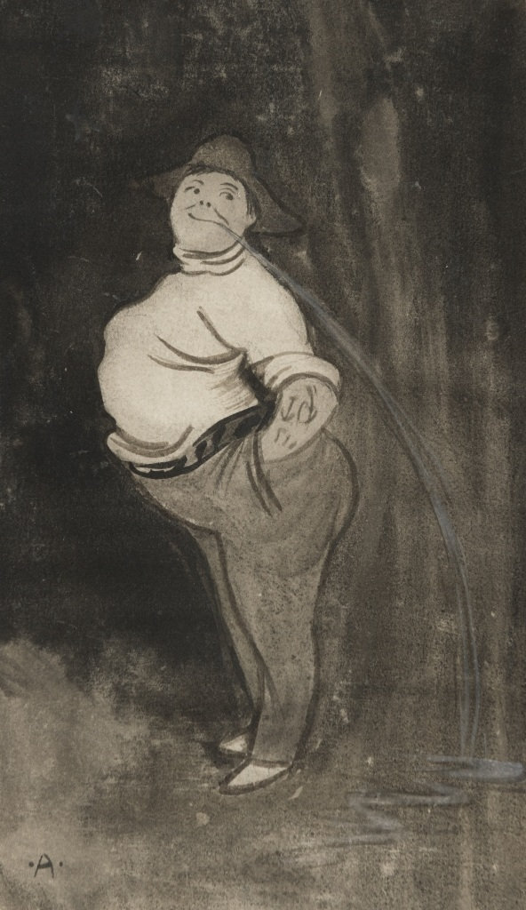 Ivar Arosenius — Portrait of Inga Berentz as Flageolet, 1908