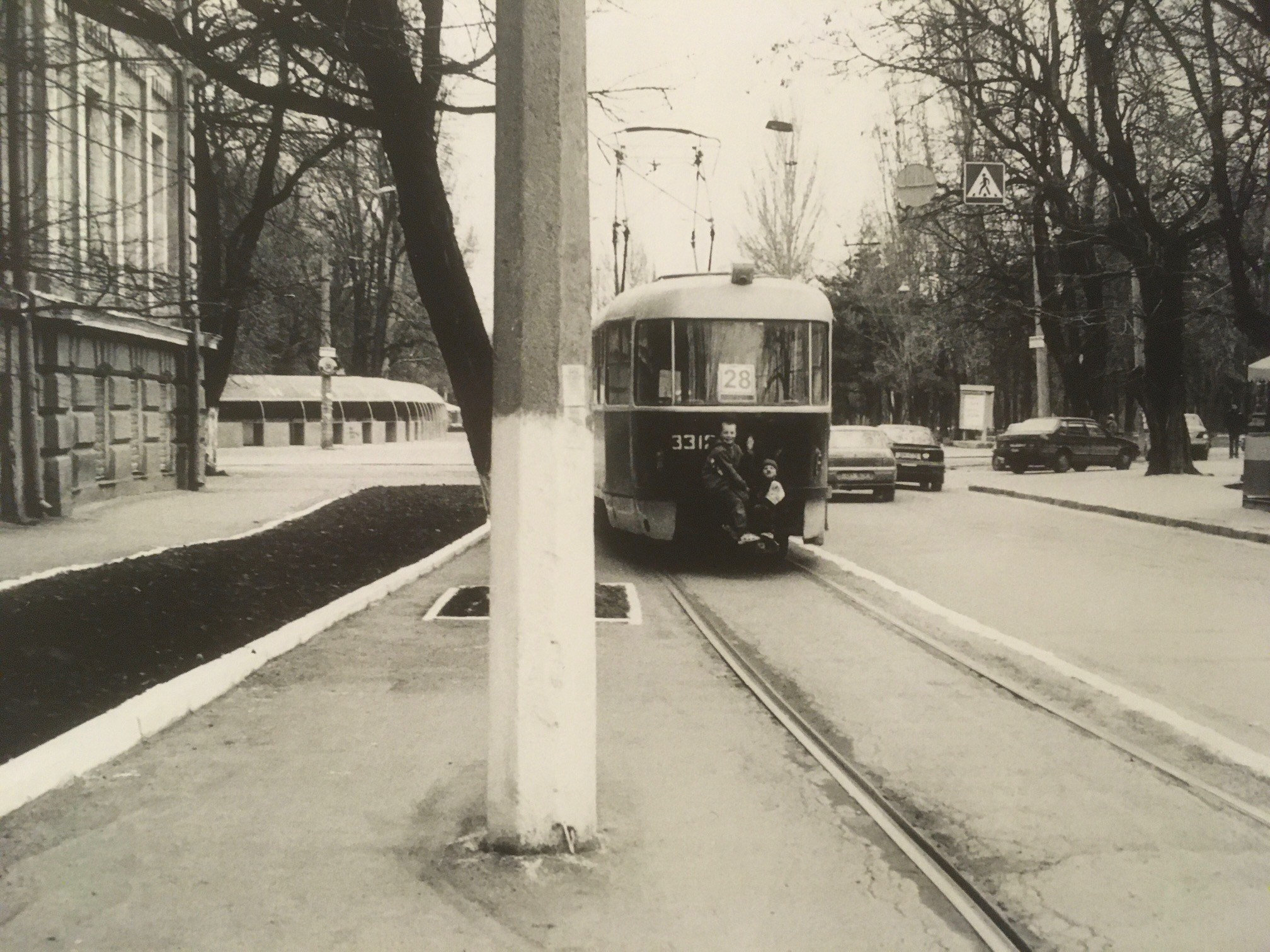 Boys on Tram, 17th April 2003 — Nicholas Hopkins